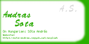 andras sota business card